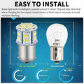 Nowkont 2-Pack LED Turn Brake Lights 12V White #1157 Universal Waterproof by Deal US
