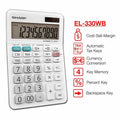 Sharp EL-330WB Calculator Dual Power Solar Battery 1 Pack New by Deal US