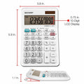 Sharp EL-330WB Calculator Dual Power Solar Battery 1 Pack New by Deal US