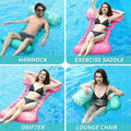 2 Pack Adult 4-in-1 Pool Floats, Inflatable Multi-Purpose Pool Floaties by Deal US