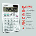 Sharp EL-330WB Calculator Dual Power Solar Battery 1 Pack New by Deal US