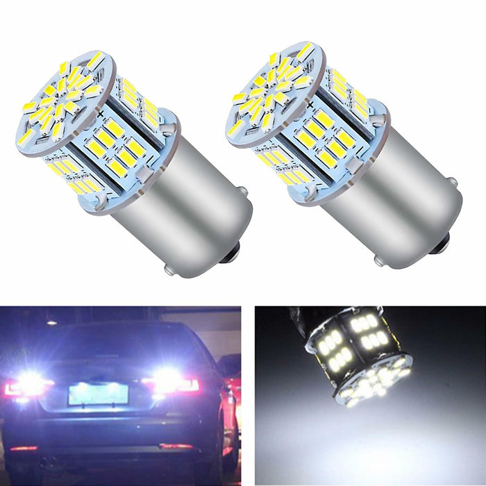 Nowkont 2-Pack LED Turn Brake Lights 12V White #1157 Universal Waterproof by Deal US