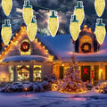 C9 LED Christmas Lights Outdoor 50 LED 32FT Warm White Plug-in Strand by Deal US