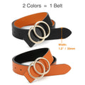 CR Womens Leather Belt 1.3" Reversible Casual Jeans Dress by Deal US