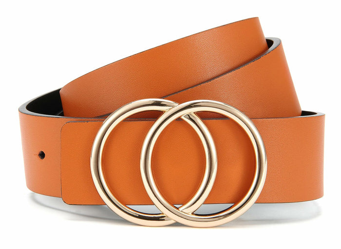 CR Womens Leather Belt 1.3" Reversible 2 Colors Casual Jeans Dress by Deal US