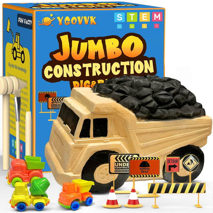 YGOVVK STEM Construction Truck Toy Kit with Surprise Truck, Kids 3-12 by Deal US