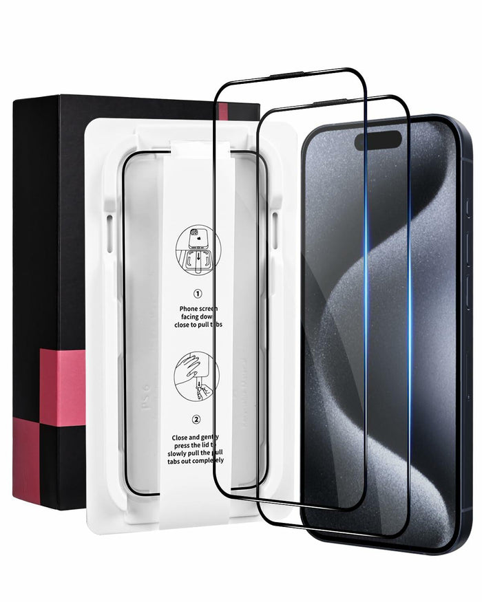pocamax iPhone 16 6.1" Tempered Glass Screen Protector 2-Pack by Deal US