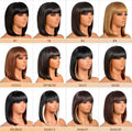 ToyoTress 14in SH613 Black Mix Off-White Bob Wig Synthetic Light Yaki Hair by Deal US