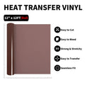AHIJOY Heat Transfer Vinyl 12"x15ft Chocolate Brown HTV Iron-On for Garments by Deal US