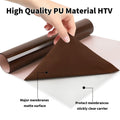 AHIJOY Heat Transfer Vinyl 12"x15ft Chocolate Brown HTV Iron-On for Garments by Deal US