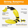 Jioqoti Kids Swim Vest Adjustable Buckle Yellow 30-50 lbs Size L by Deal US