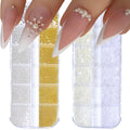 Nail Art Pearls Flatback Charms Mixed Sizes Gold Silver White - 2 Boxes by Deal US