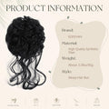 SOFEIYAN Synthetic Messy Bun Hair Piece Claw Clip Wavy Curly Extension by Deal US