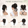 SOFEIYAN Synthetic Messy Bun Hair Piece Claw Clip Wavy Curly Extension by Deal US
