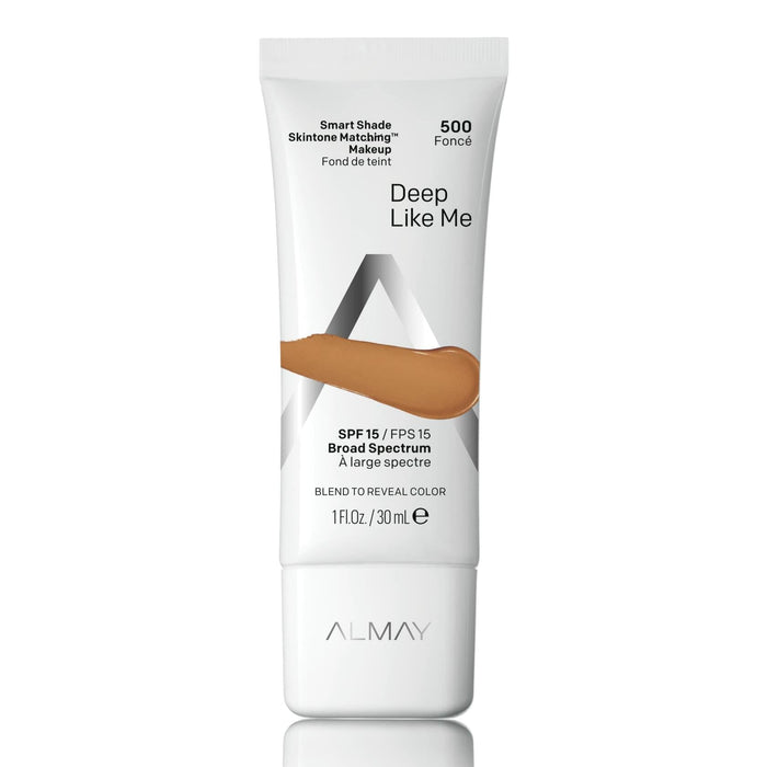 Almay Smart Shade Foundation 1oz 500 Deep Like Me Natural Finish SPF 15 by Deal US