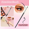 3Pcs Pink Silicone Eyeliner Stencils & Brushes Reusable Makeup Tools by Deal US