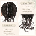 SOFEIYAN Synthetic Messy Bun Hair Piece Claw Clip Wavy Curly Extension by Deal US