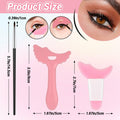 3Pcs Pink Silicone Eyeliner Stencils & Brushes Reusable Makeup Tools by Deal US