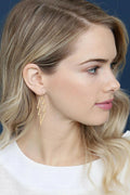 Lightning Bolt Drop Dangle Earrings for Woman Gold Fashion Statement Jewelry by Deal US