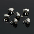 DanLingJewelry 100Pcs Stainless Steel Oval Bail Beads Silver 7x5x4mm Hole 2mm by Deal US