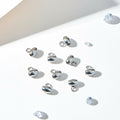 DanLingJewelry 100Pcs Stainless Steel Oval Bail Beads Silver 7x5x4mm Hole 2mm by Deal US