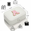 Parima Medium Jewelry Box Travel Organizer Mini Case White Initial G by Deal US