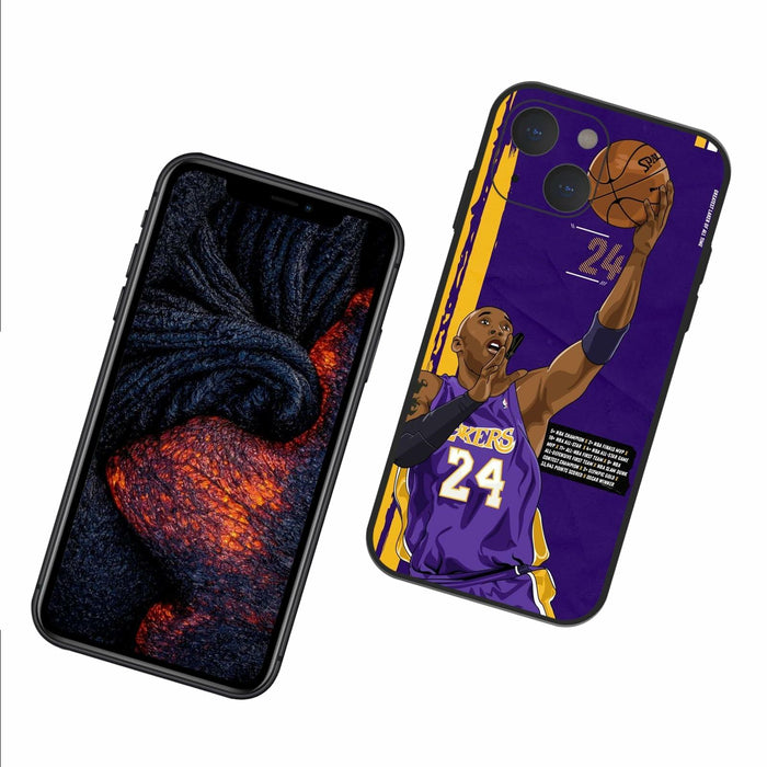 Basketball Star iPhone 14 Case Soft Silicone Shockproof Sports Pattern by Deal US