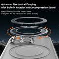Vongong iPhone 16 Pro Max Gray Magnetic Case Drop-Proof with 360° Ring Stand by Deal US