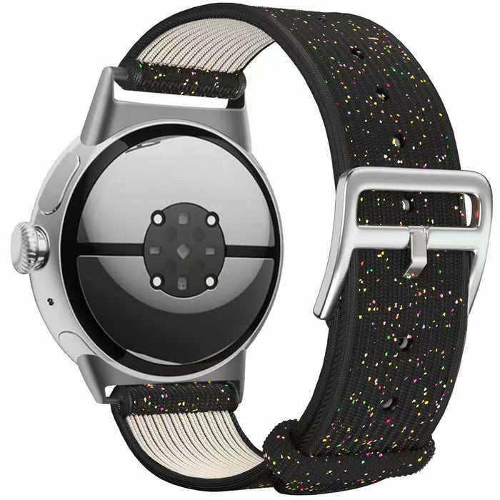 SKCC Nylon Bands for Google Pixel Watch 2 & 3 41mm Black Adjustable by Deal US