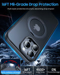 KissCall Magnetic Ring Stand Case for iPhone 16 Pro Max Translucent Matte by Deal US