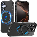 FUGTBLESS iPhone 16 Case 6.1" Translucent Magnetic O-Ring 360° Stand by Deal US