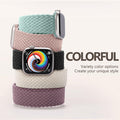 Rubinom Braided Solo Loop Nylon Strap for Apple Watch 38-49mm Stretchy Elastic by Deal US