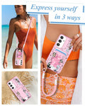 Shorogyt Samsung S24 Crossbody Case with Wristlet Strap, Dog, New by Deal US