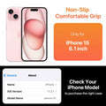 JASBON iPhone 15 Case 6.1 Clear Magnetic Kickstand 360° Rotatable Shockproof by Deal US