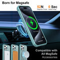 CHAOFEnG iPhone 15 Pro Case 360° Rotatable Stand Magnetic Teal Green by Deal US
