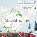 XKDOUS 2024 1st Christmas Mr & Mrs Ceramic Ornament Wedding Gift by Deal US