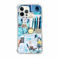 Rewput iPhone 15 Pro Case Blue TPU Bumper Cover Good Vibes Collage by Deal US