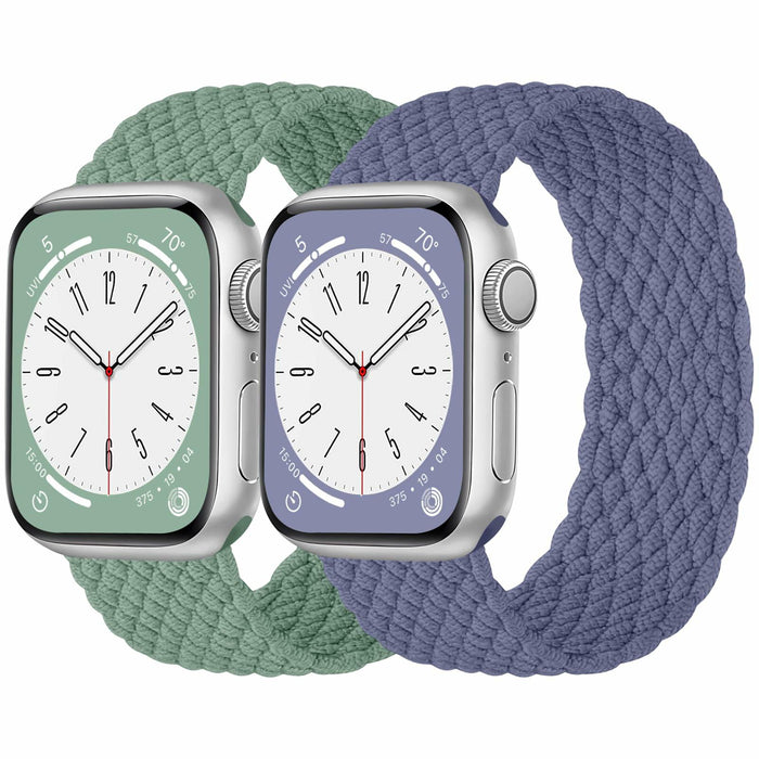 Rubinom Braided Solo Loop Nylon Strap for Apple Watch 38-49mm Stretchy Elastic by Deal US