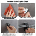 Barydat Cable Clips Black 50pcs Self Adhesive Wire Organizer 1.46x0.72in by Deal US