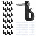 Q Hanger 36Pcs Outdoor String Light Hooks Black Weatherproof Screw-in by Deal US