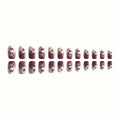 RIICFDD Halloween Spider Web Kawaii Skull Pink Gradient Short Square Nails 24 by Deal US