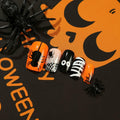 24Pcs Square Medium Press On Nails Halloween Spider Web Design False Nails by Deal US