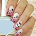 RIICFDD Halloween Spider Web Kawaii Skull Pink Gradient Short Square Nails 24 by Deal US