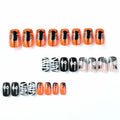 24Pcs Square Medium Press On Nails Halloween Spider Web Design False Nails by Deal US