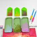 KTCLCATF 7PCS Diamond Art Tools Kit Green - Diamond Trays & Glue Accessory by Deal US