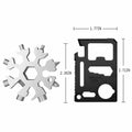 18 in 1 Silver Snowflake Multitool & 20 in 1 Black Credit Card Multitools Gift by Deal US