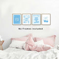 okaxscm Coastal Cowgirl Wall Art Set 4x 8x10 Unframed Posters Dorm Decor by Deal US