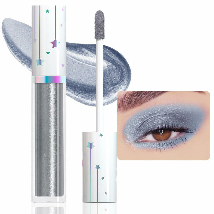 evpct 10# Silver Grey Liquid Glitter Eyeshadow Stick Waterproof Long Lasting by Deal US
