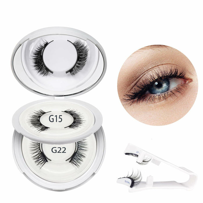 Reusable Magnetic False Eyelashes G13 Dual 3D Black - No Glue Needed Kit by Deal US