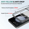 Sucnakp Samsung Galaxy Z Flip 6 Case Clear Back TPU Bumper Cover YKL Gray by Deal US